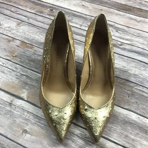 Brand New Banana Republic Gold High Heels Size 5